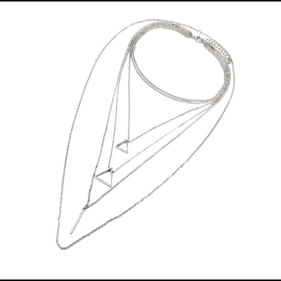 Triangle Multilayer Necklace - Picture 5 of 5